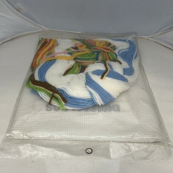 Vintage 1980 Dimensions Needlepoint Kit 2170 Baby Frame Birth Record Sealed - Picture 10 of 15